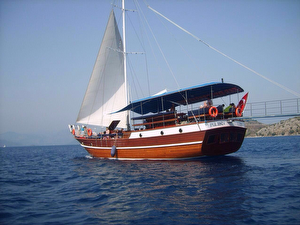 Günlük birlik özel  turları.  Yelkenli gezi teknesi